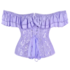 Corset con encaje y hombros descubiertos - Lila