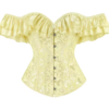 Corset con encaje y hombros descubiertos - Amarillo