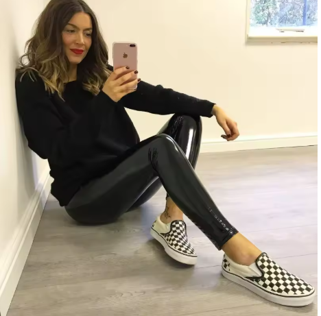 Leggings efecto piel de tiro alto